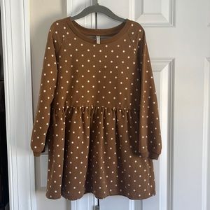 Rylee & Cru Brown Dress w/Stars 4-5 Holiday